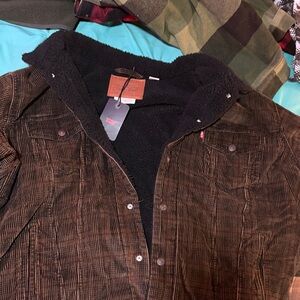 Levi's Dark Brown Corduroy Bomber Jacket